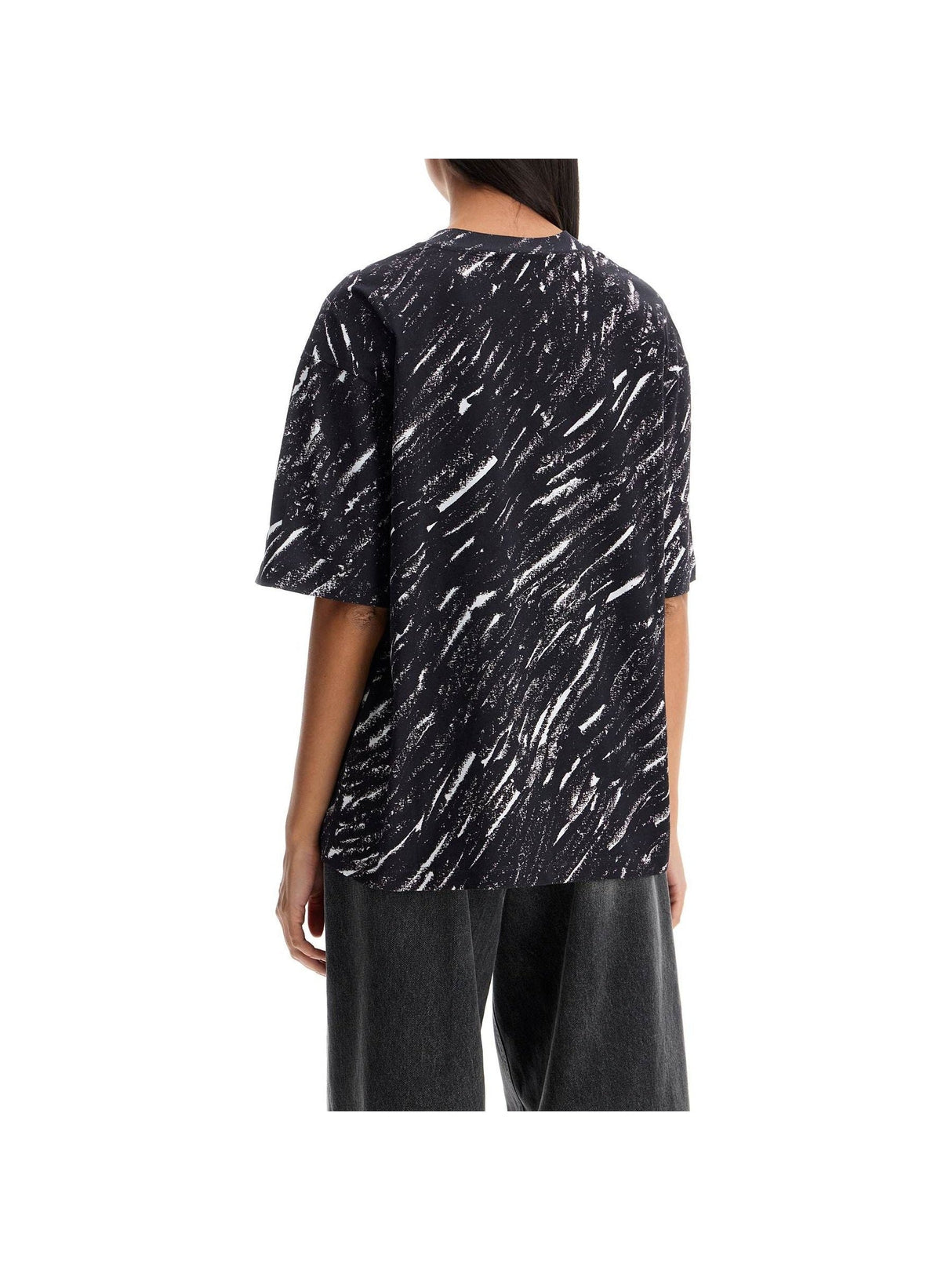 Abstract Pattern Logo T-shirt With