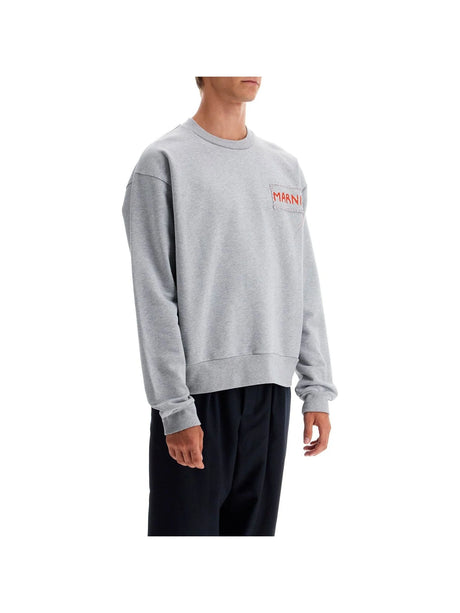 Brushed Cotton Sweatshirt Logo Patch - Men > Clothing > T-Shirts and Sweatshirts > Sweatshirts