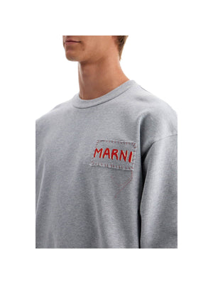 Brushed Cotton Sweatshirt Logo Patch - Men > Clothing > T-Shirts and Sweatshirts > Sweatshirts