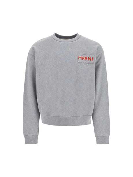 Brushed Cotton Sweatshirt Logo Patch - Men > Clothing > T-Shirts and Sweatshirts > Sweatshirts