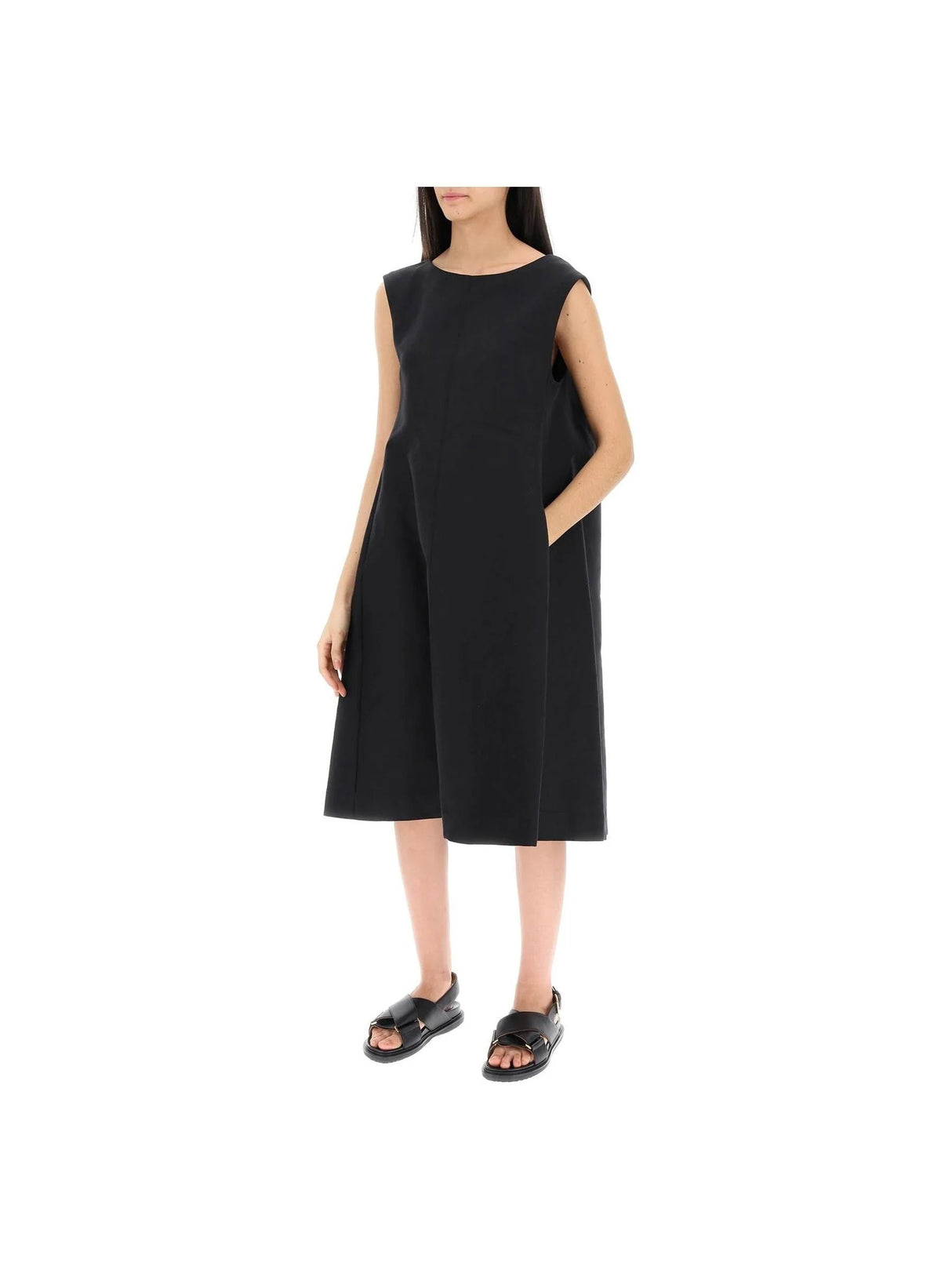 MARNI-Cotton Cady Cocoon Dress -JOHN JULIA.