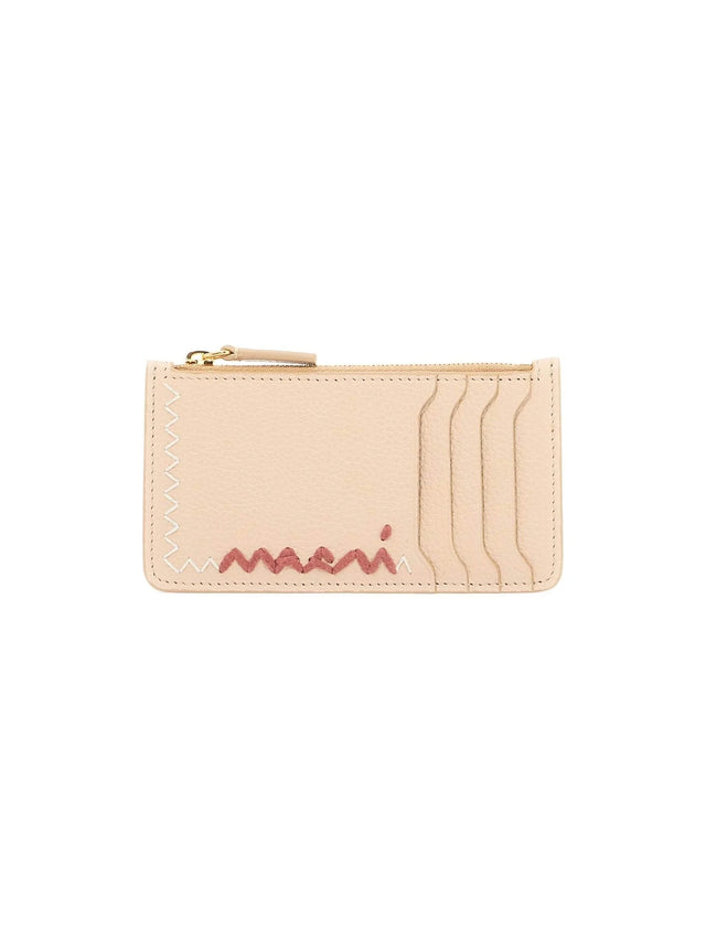 Embroidered Card Holder - OS - Women > Accessories > Wallets and Small Leather Goods > Card holders