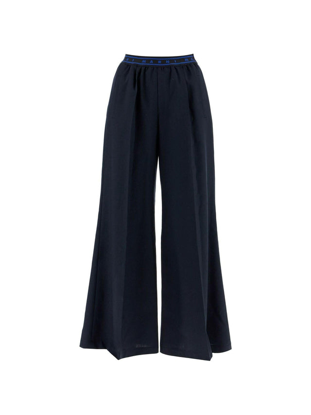 Flared Wool Trousers.