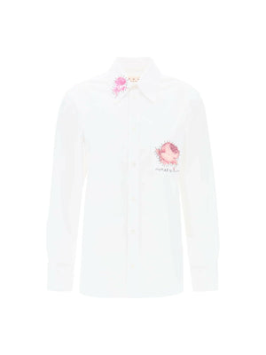 Floral Patch Organic Cotton Shirt MARNI JOHN JULIA.