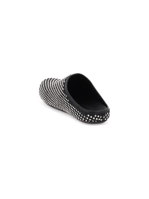 MARNI-Leather Fussbett Clogs Rhinestones-JOHN JULIA