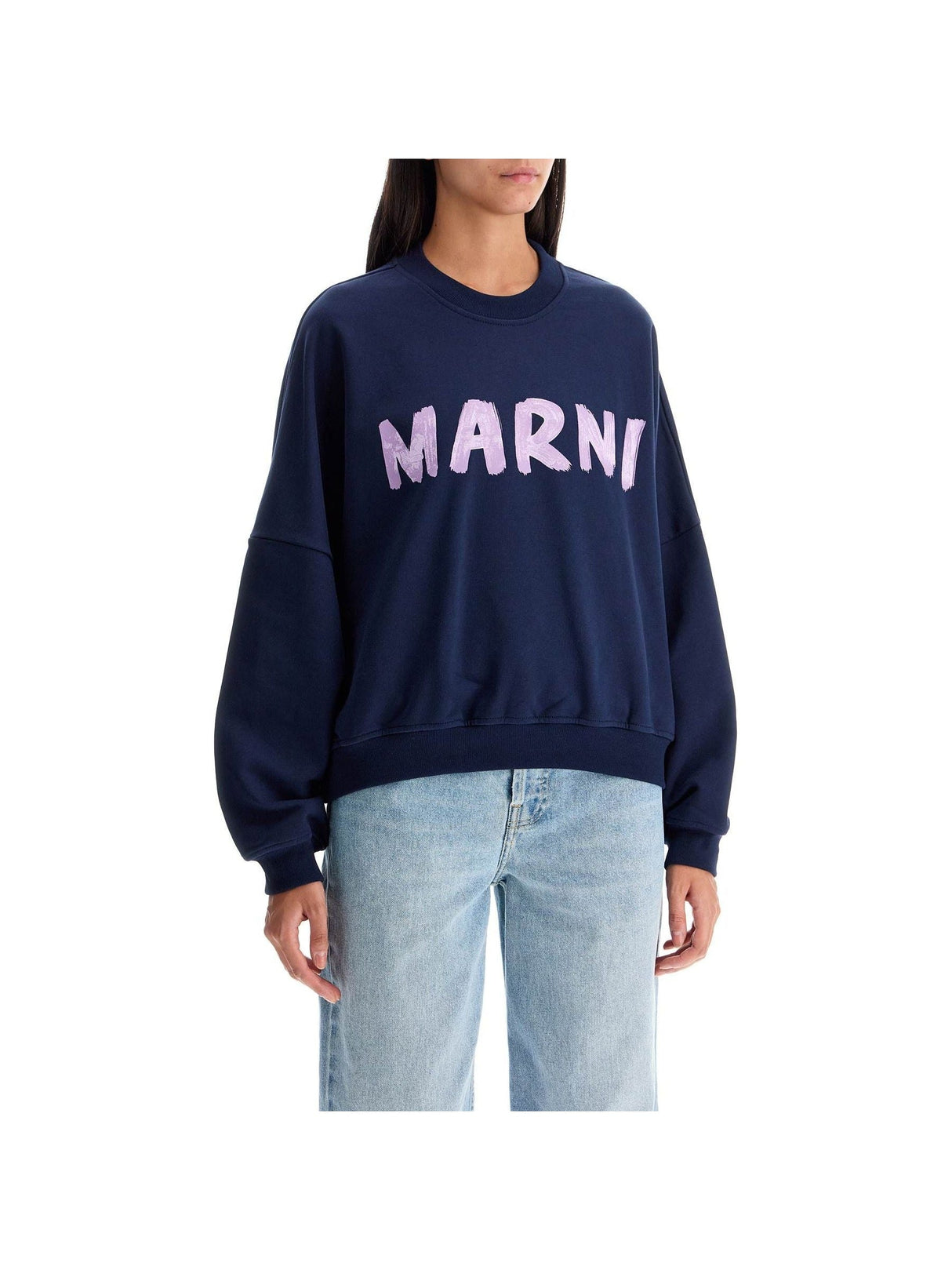 Logo Print Boxy Sweatshirt