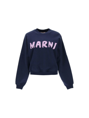 Logo Print Boxy Sweatshirt MARNI JOHN JULIA.