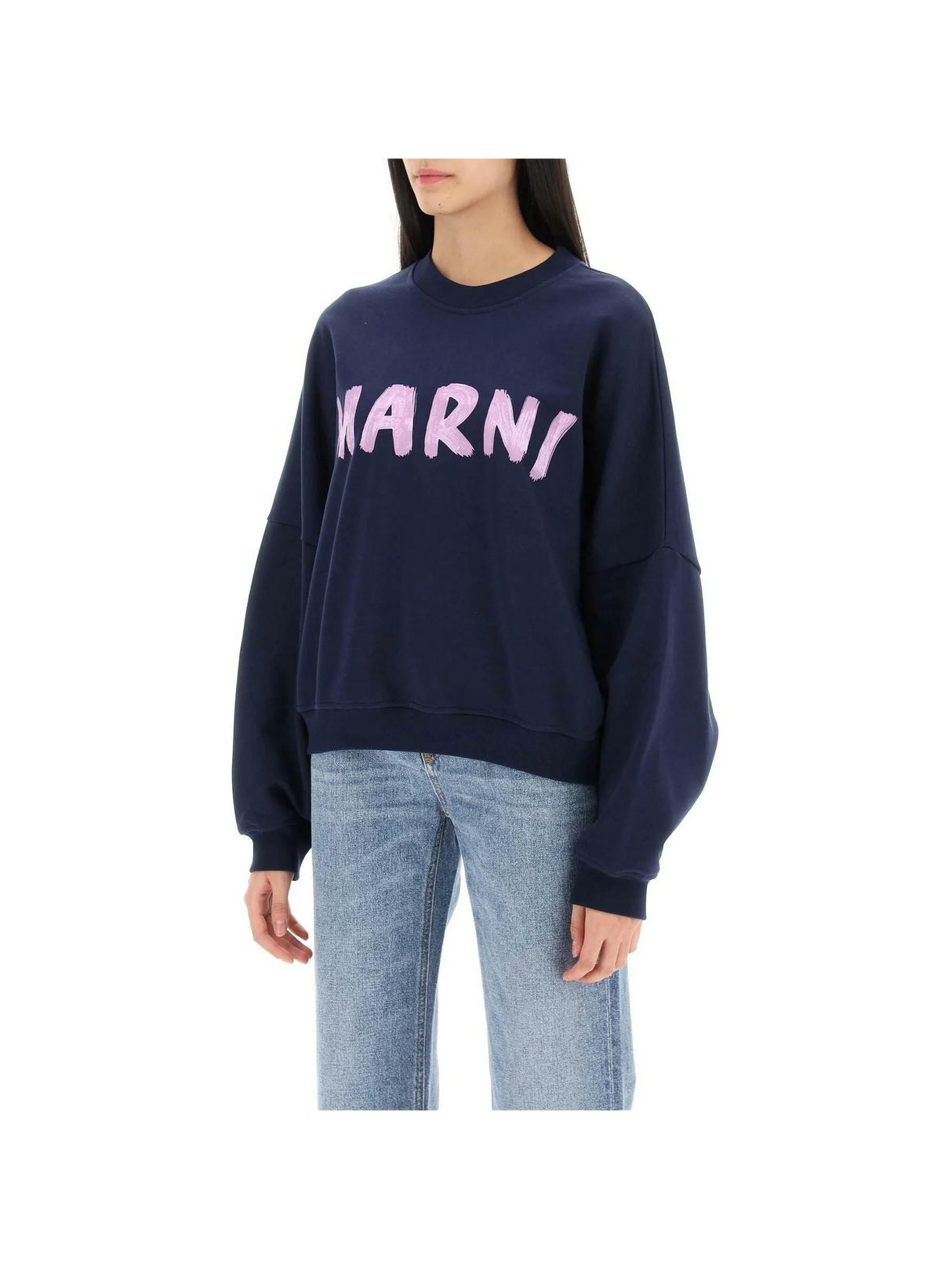 Logo Print Boxy Sweatshirt MARNI JOHN JULIA.