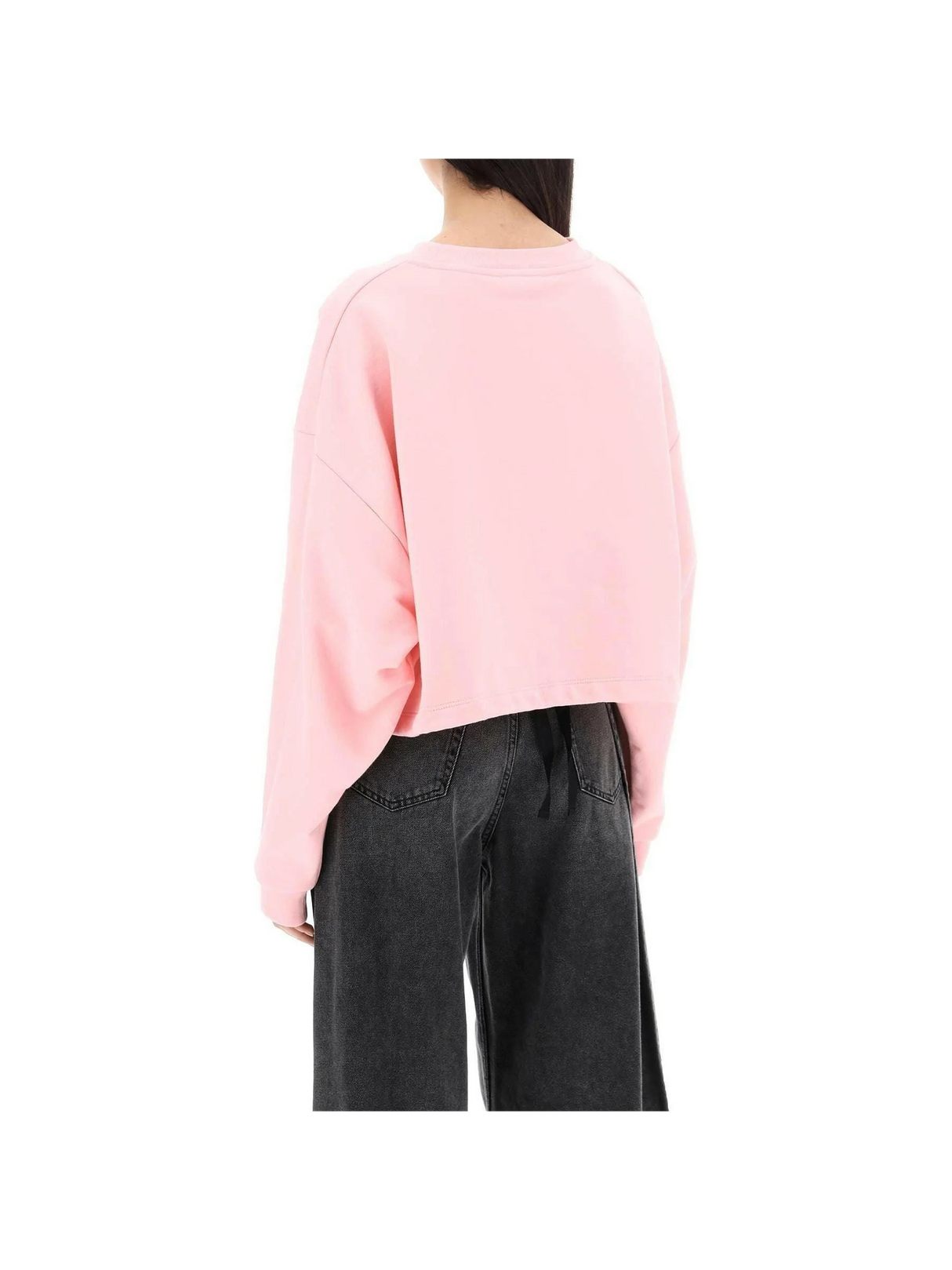 Magnolia Pink Embroidered Organic Cotton Sweatshirt MARNI JOHN JULIA.