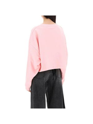 Magnolia Pink Embroidered Organic Cotton Sweatshirt MARNI JOHN JULIA.