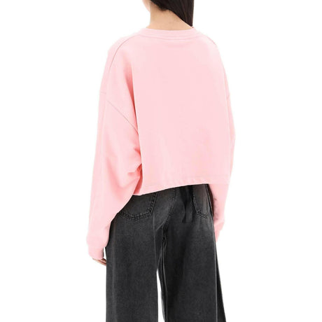 Magnolia Pink Embroidered Organic Cotton Sweatshirt MARNI JOHN JULIA.