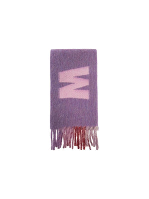 Maxi Logo Mohair and Wool Scarf.