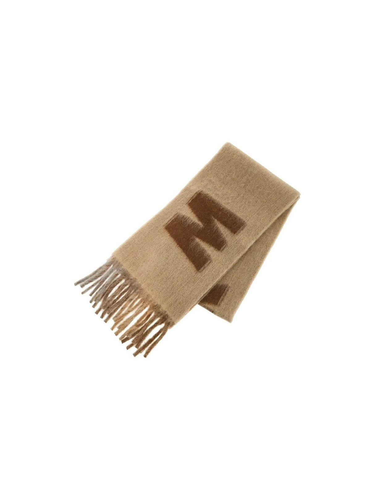 Maxi Logo Mohair and Wool Scarf.