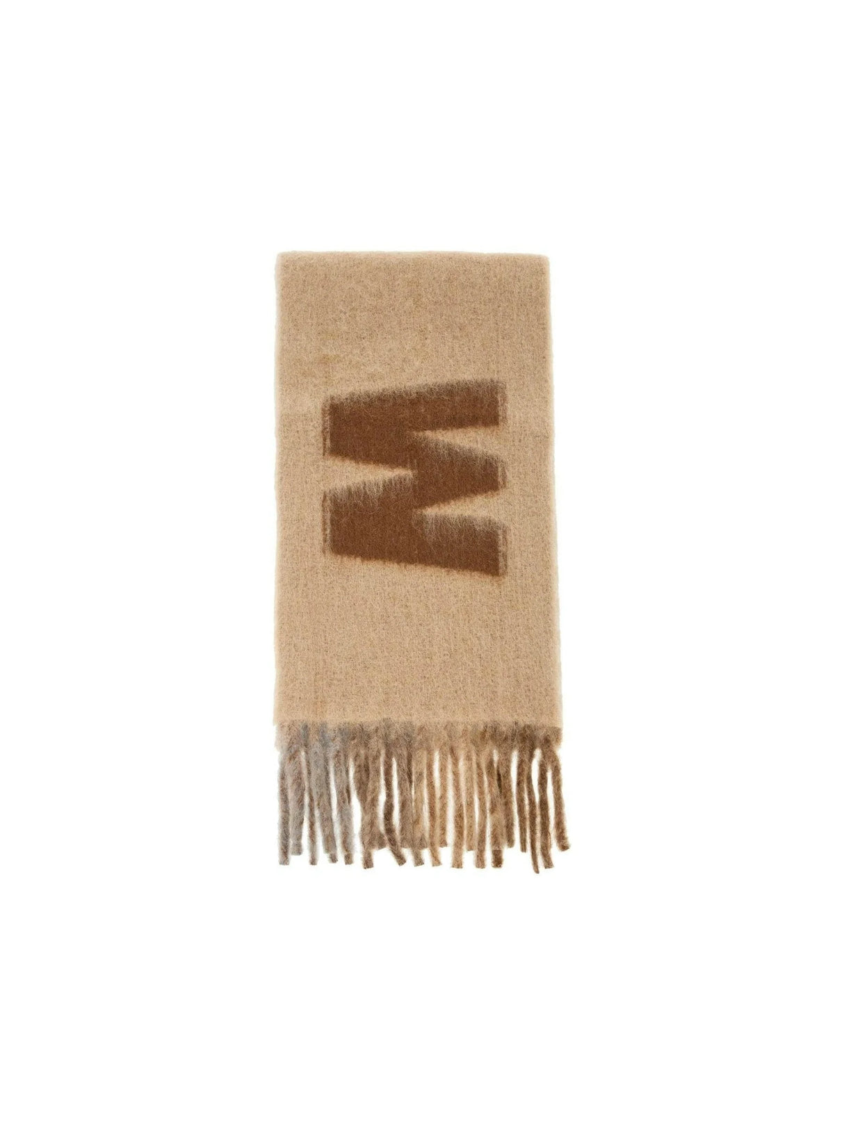 Maxi Logo Mohair and Wool Scarf.