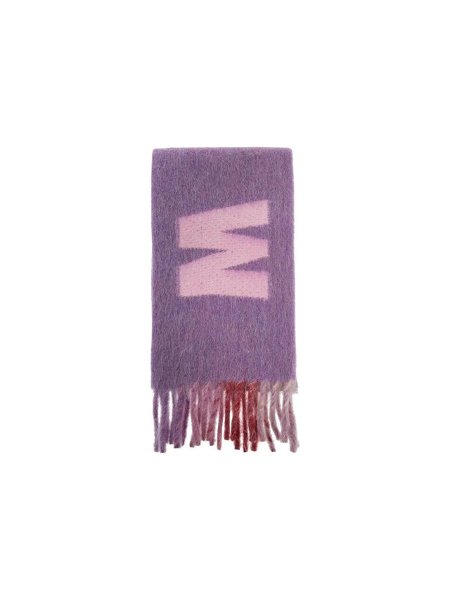 Maxi Logo Mohair and Wool Scarf.