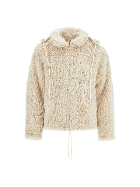 Shaggy Hooded Fluffy Jacket-Marni-JOHN JULIA