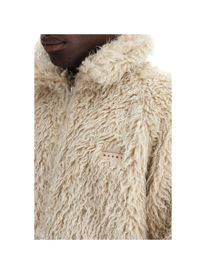 Shaggy Hooded Fluffy Jacket-Marni-JOHN JULIA