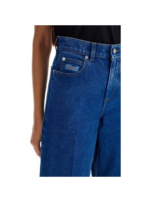 Wide Flared Leg Jeans With A.