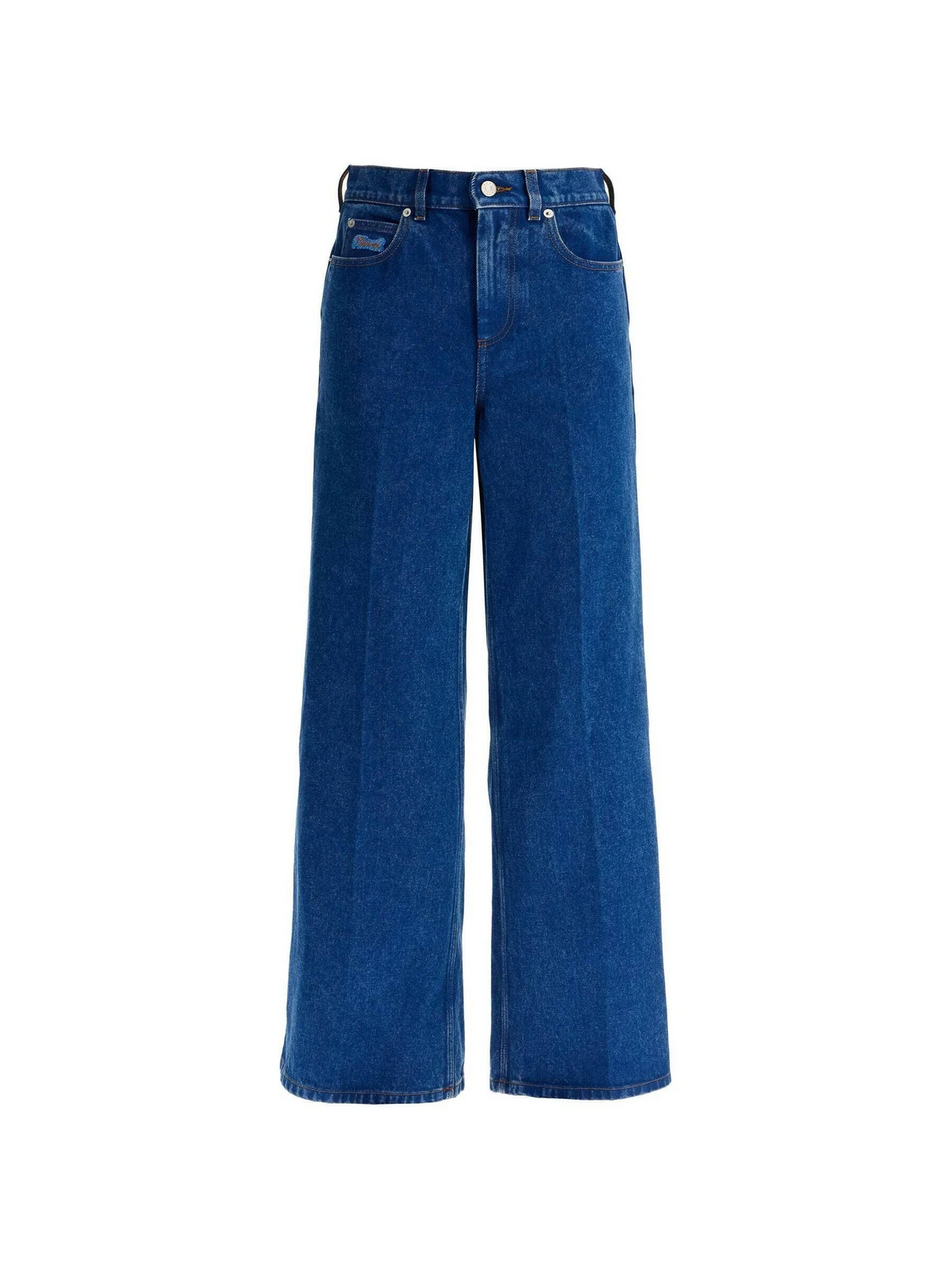 Wide Flared Leg Jeans With A.