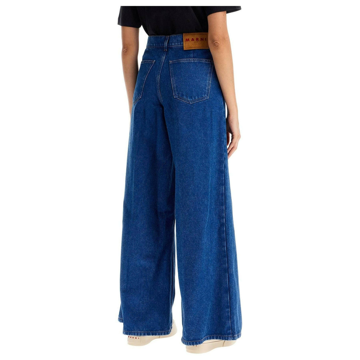 Wide Flared Leg Jeans With A.