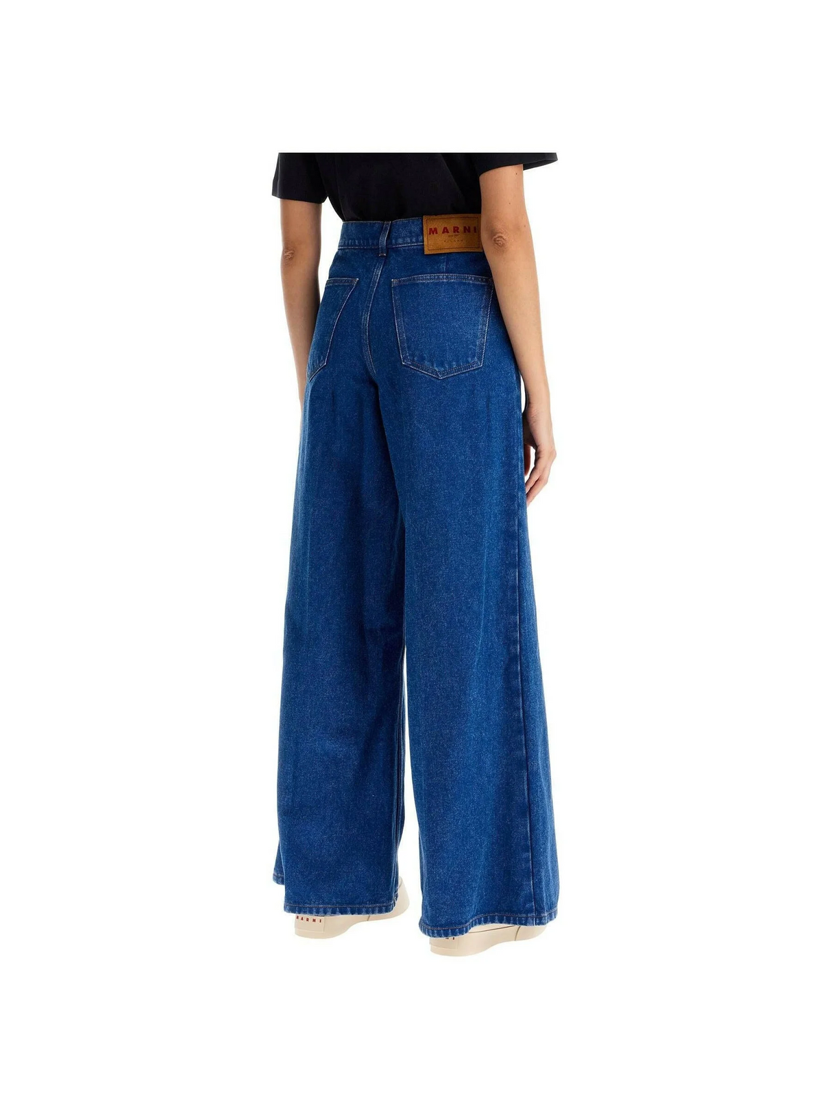 Wide Flared Leg Jeans With A.