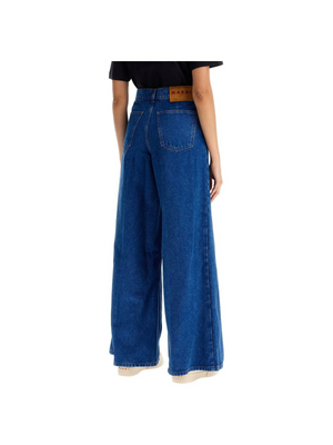 Wide Flared Leg Jeans With A.