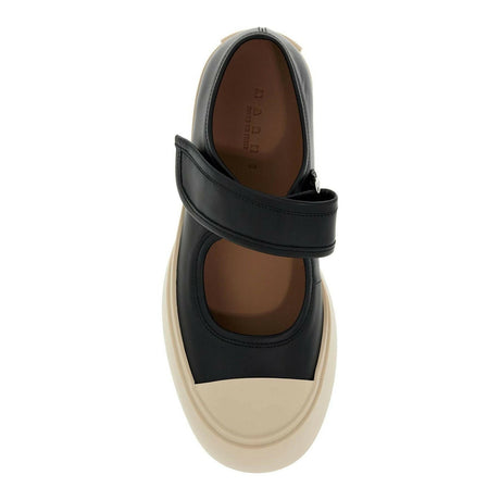 Pablo Mary Jane Nappa Leather Sneakers.