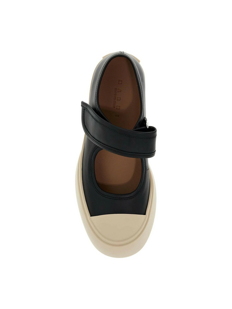 Pablo Mary Jane Nappa Leather Sneakers.