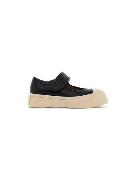 Pablo Mary Jane Nappa Leather Sneakers.