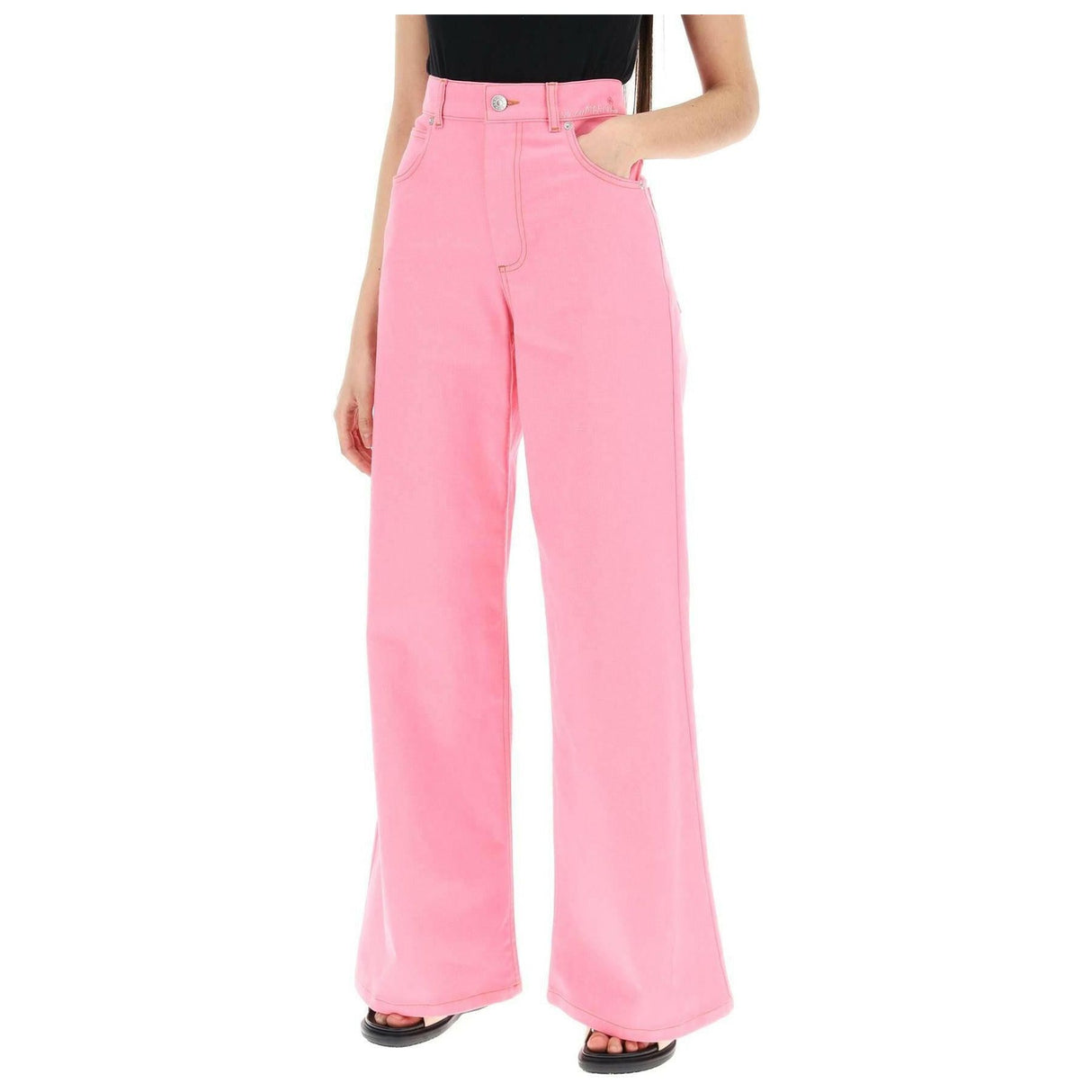 Pink Wide-Leg CottonJeans MARNI JOHN JULIA.