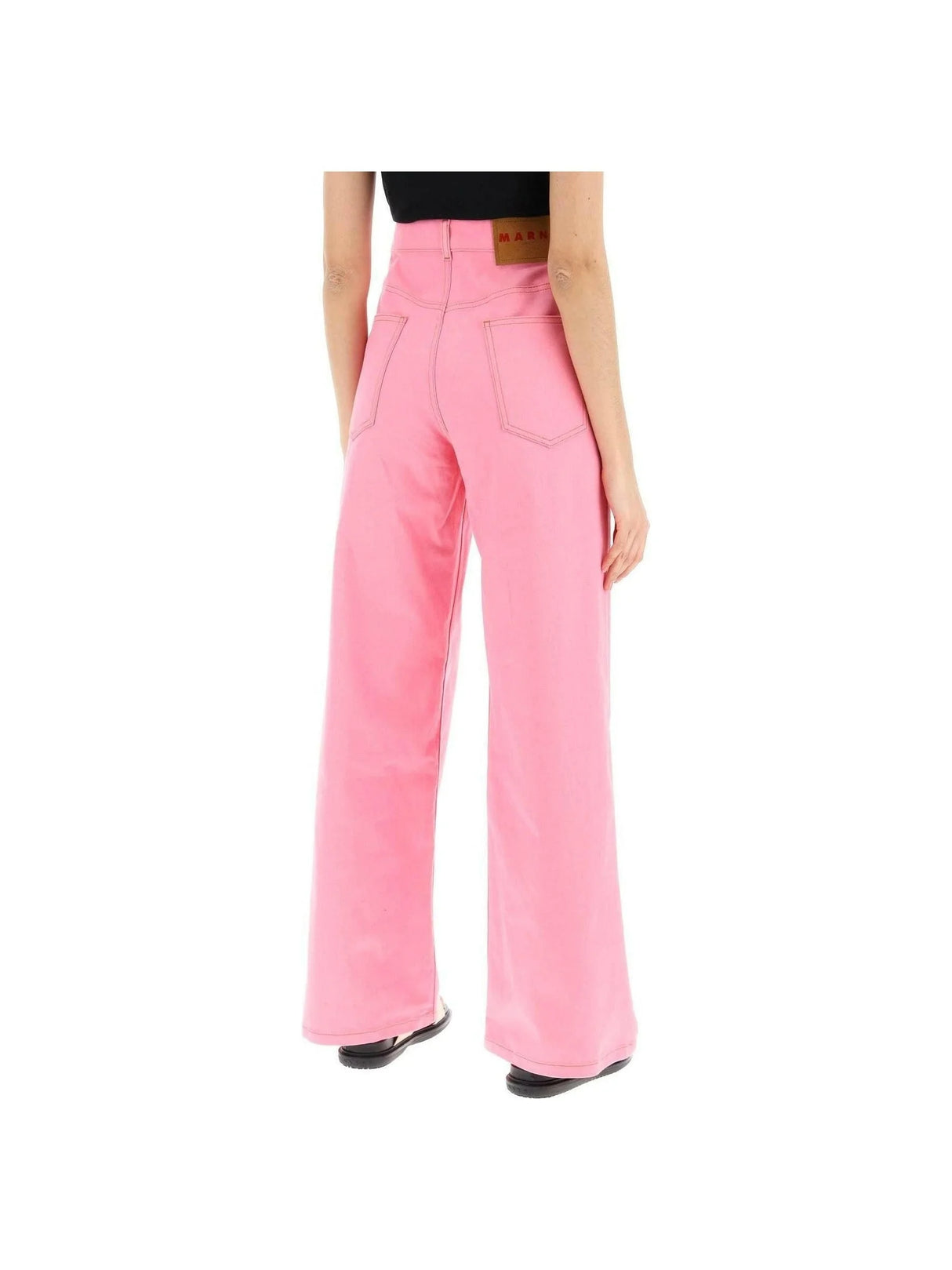 Pink Wide-Leg CottonJeans MARNI JOHN JULIA.