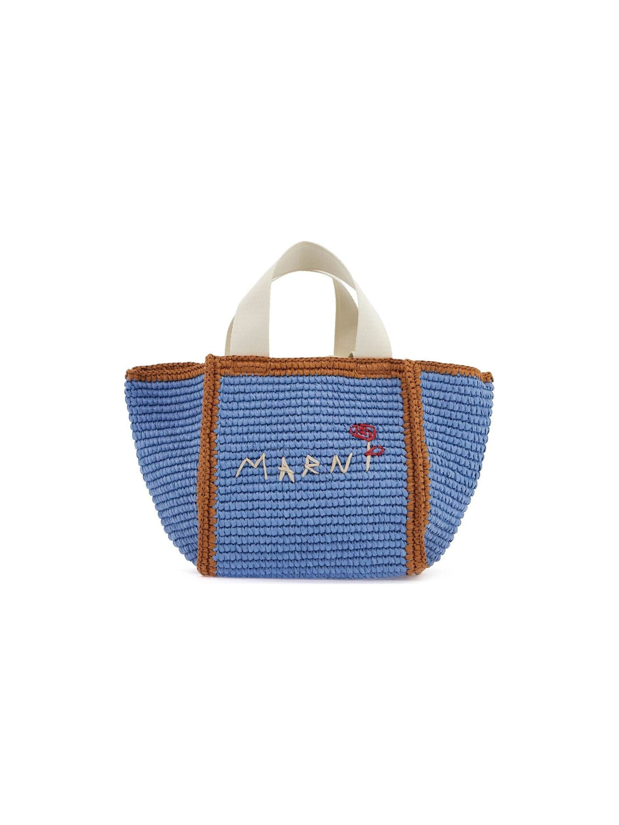 Sillo Tote Bag Macramé Knit Raffia Effect Embroidered Logo