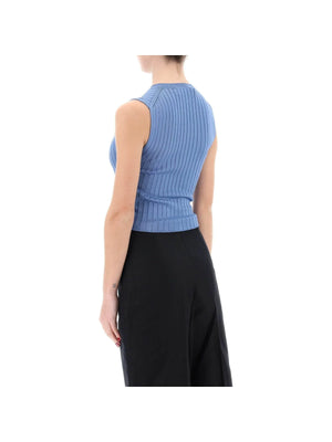 Sleeveless Ribbed Knit Top