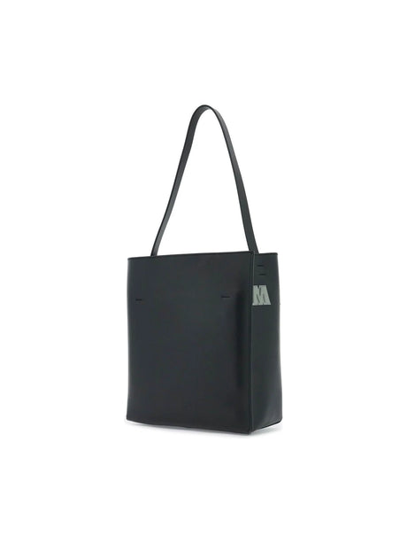 Black leather tote bag with shoulder strap, perfect Museo Hobo Bag for stylish carry