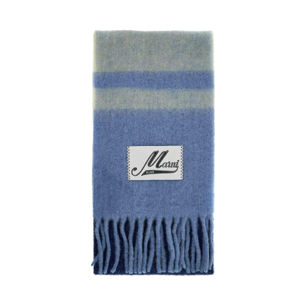 Striped Alpaca-Mohair Scarf.