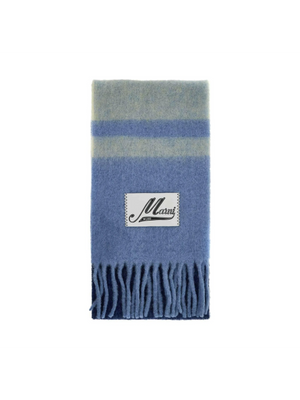 Striped Alpaca-Mohair Scarf.