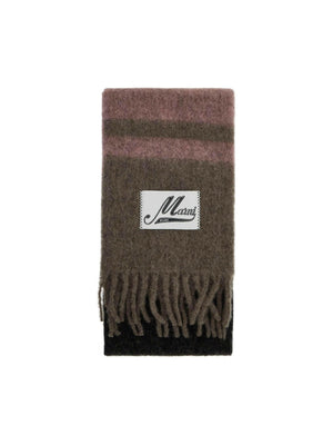 Striped Alpaca-Mohair Scarf.