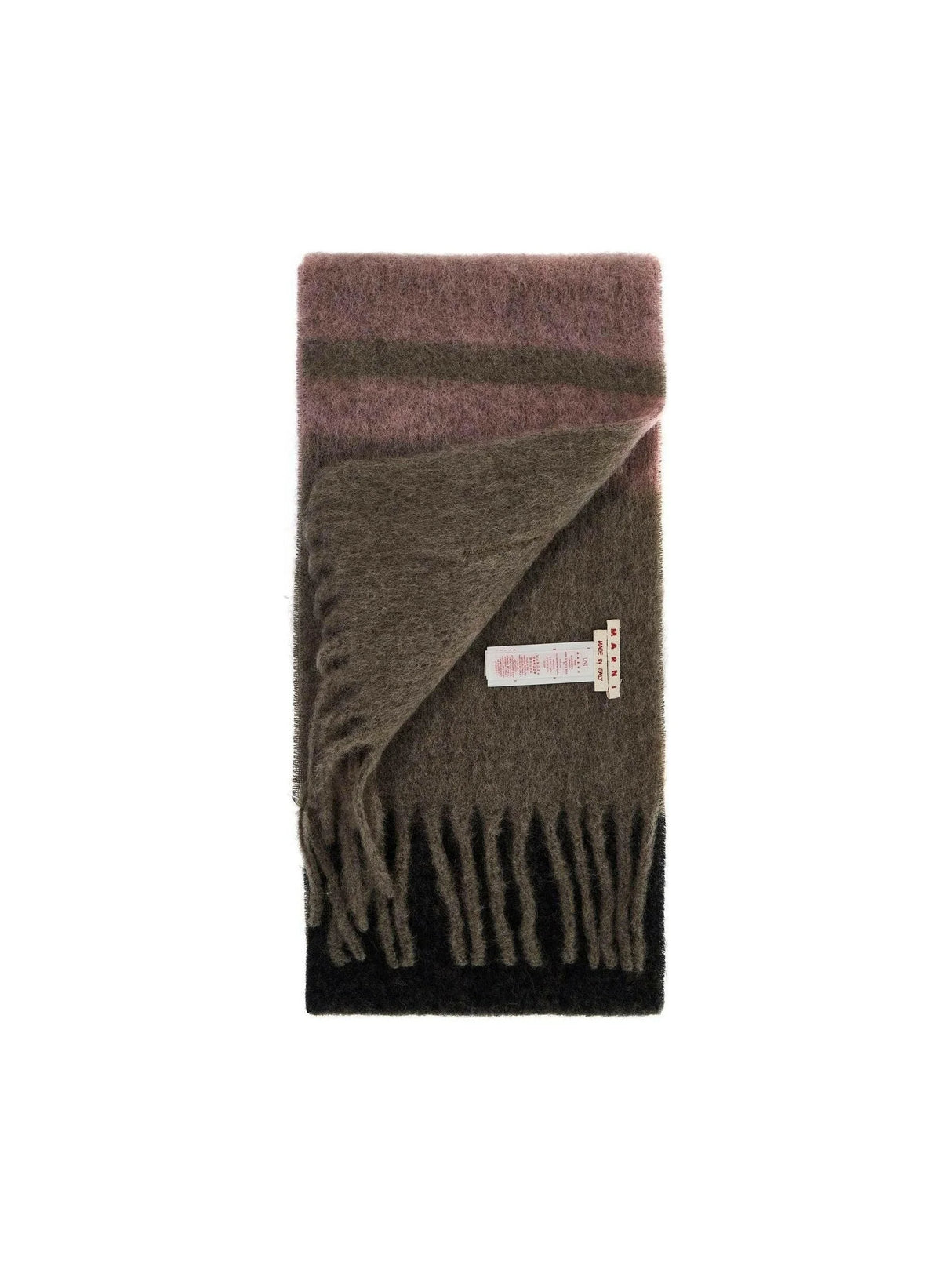 Striped Alpaca-Mohair Scarf.