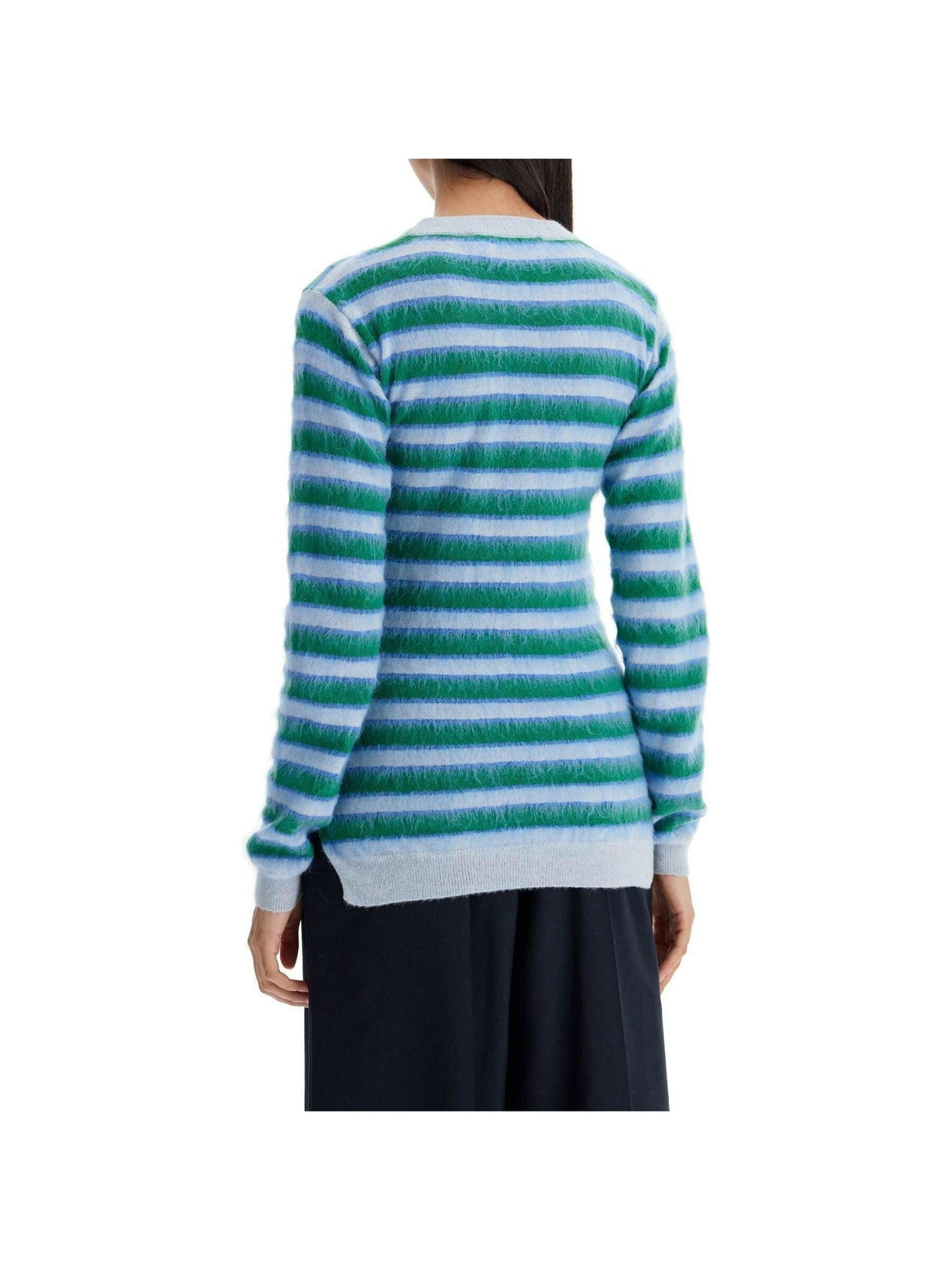 Striped Crewneck Pullover.