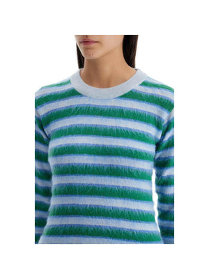 Striped Crewneck Pullover.