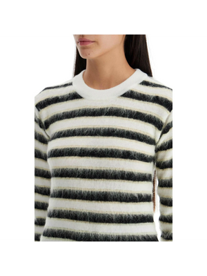 Striped Crewneck Pullover.