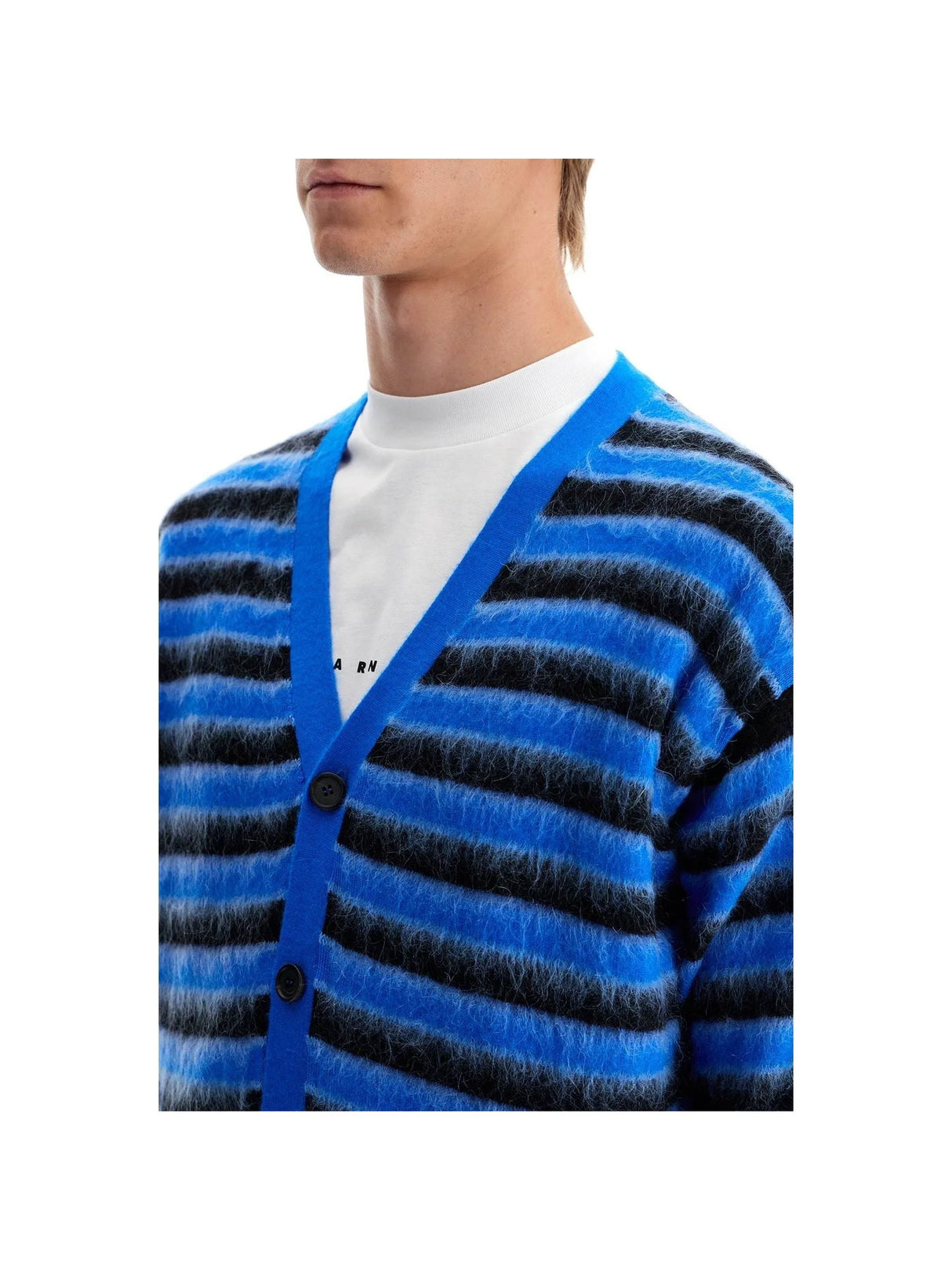 Striped Wool Mohair Cardigan-Marni-JOHN JULIA