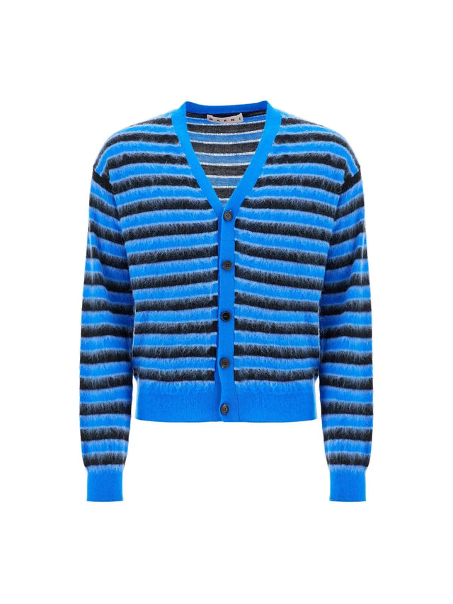 Striped Wool Mohair Cardigan-Marni-JOHN JULIA