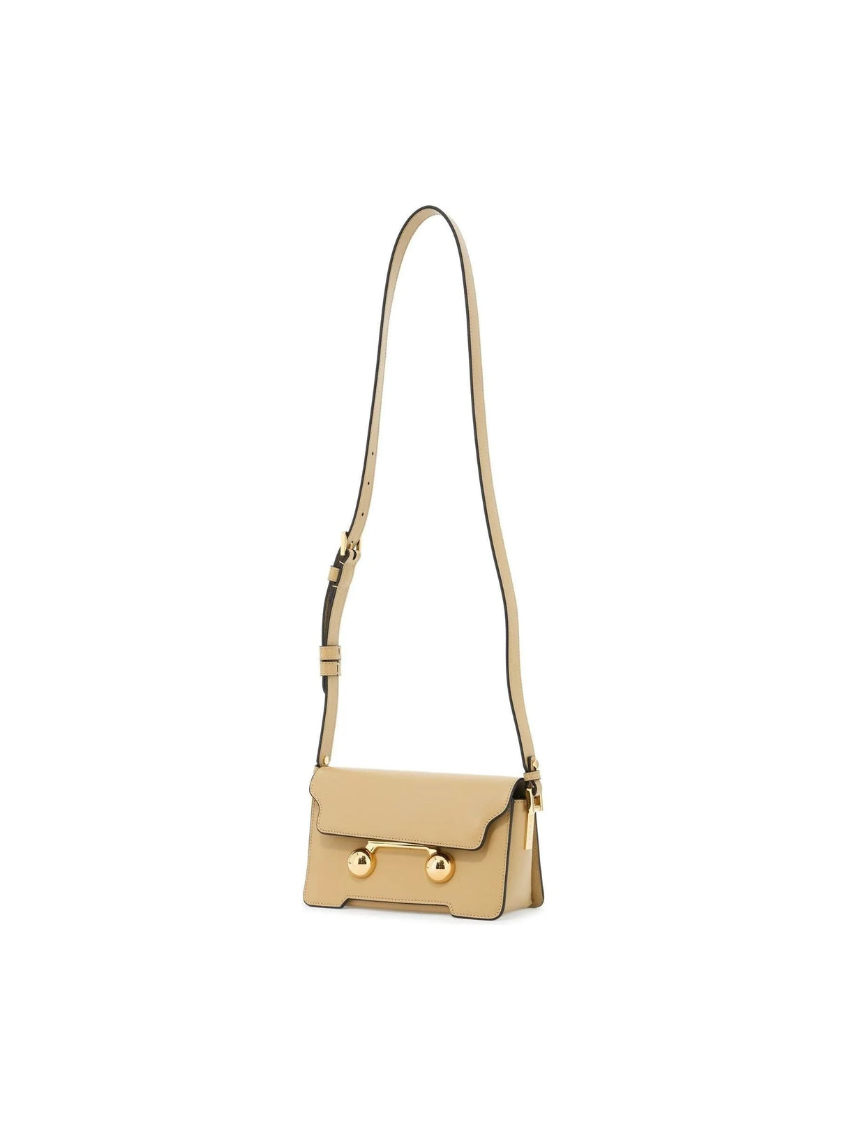 Trunkaroo Mini Leather Shoulder Bag Golden Metal Half Spheres - OS - Women > Bags > Mini bags