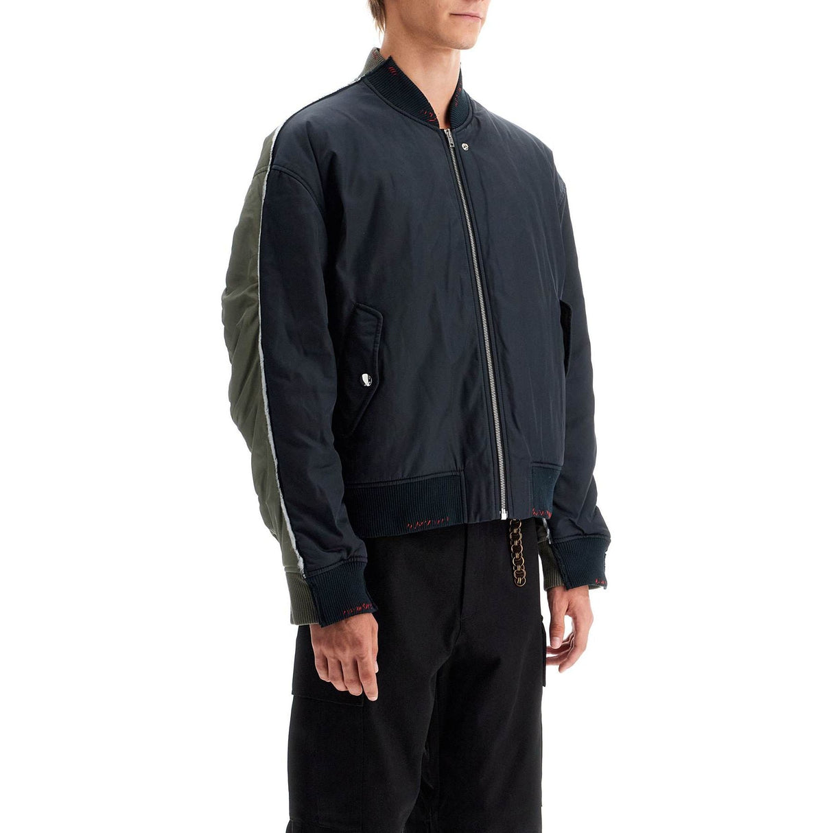 MARNI-Two Tone Bomber Jacket With Stitching -JOHN JULIA.