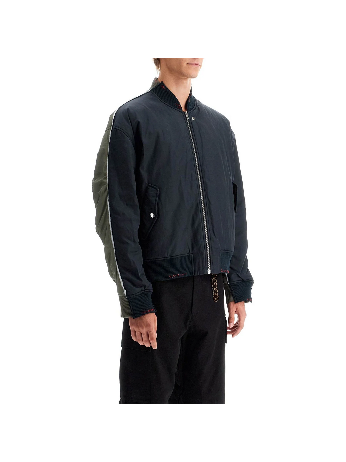 MARNI-Two Tone Bomber Jacket With Stitching -JOHN JULIA.