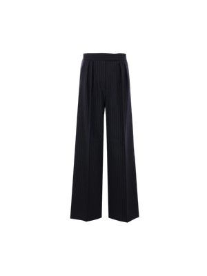 Bacca Wide-leg Pinstripe Wool Trousers MAX MARA