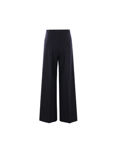 MAX MARA-Bacca Wide-leg Pinstripe Wool Trousers-JOHN JULIA