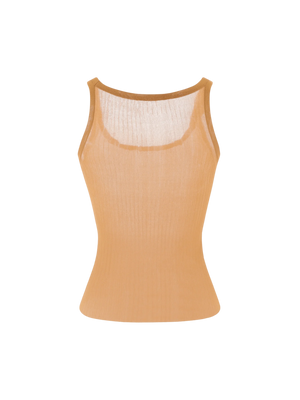 Bastia Ribbed Silk Sleeveless Top-MAX MARA-JOHN JULIA