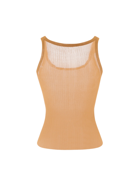 Bastia Ribbed Silk Sleeveless Top-MAX MARA-JOHN JULIA